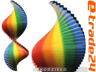 Kręcioł Spiral Wietrzny z Drewna - 40cm Zawieszka